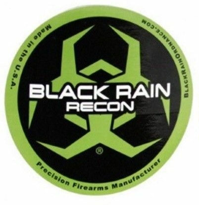 BLACK RAIN ORDNANCE RECON  PRECISION FIREARM Glossy Gray & Black STICKER DECAL 
