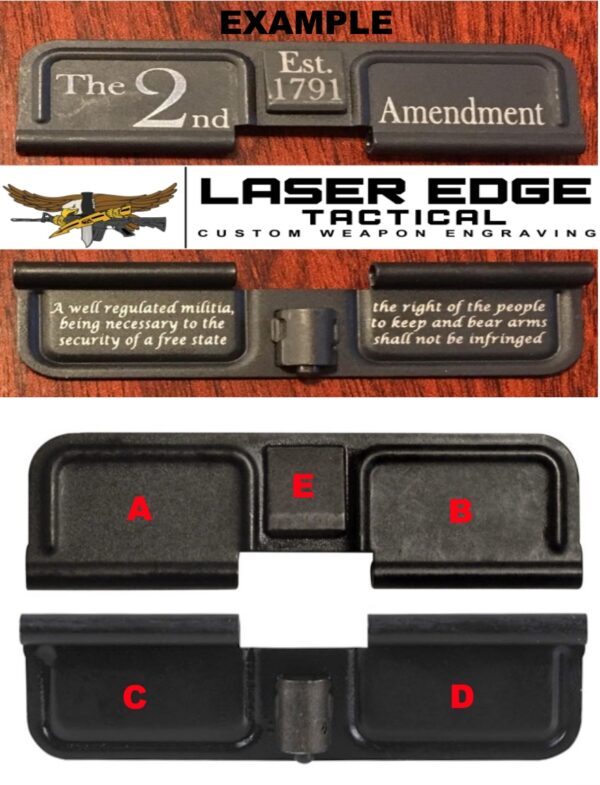 AR-10 308 Custom Dust Cover - Premium Laser Engraved Inside & Outside