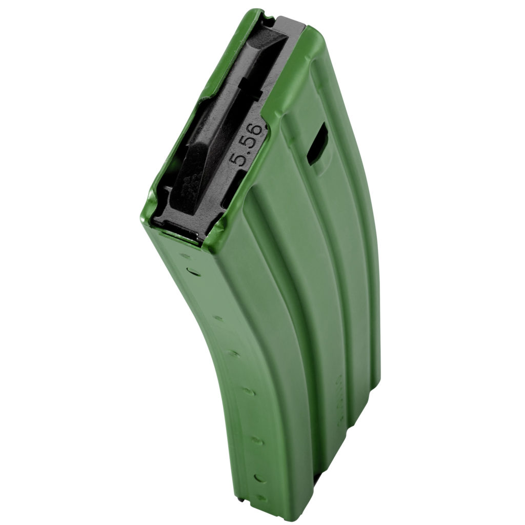 DURAMAG 5.56 Aluminum Magazine – Green Anodized – 30 Round